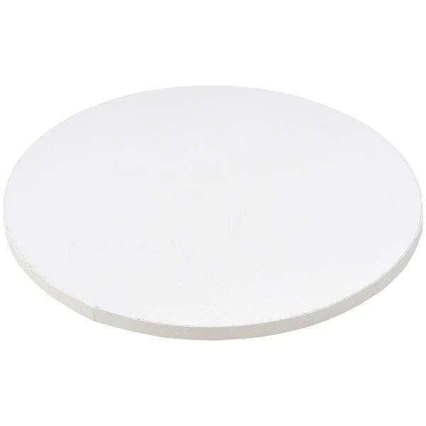 12&#x22; Round White Foil Cake Board Drum