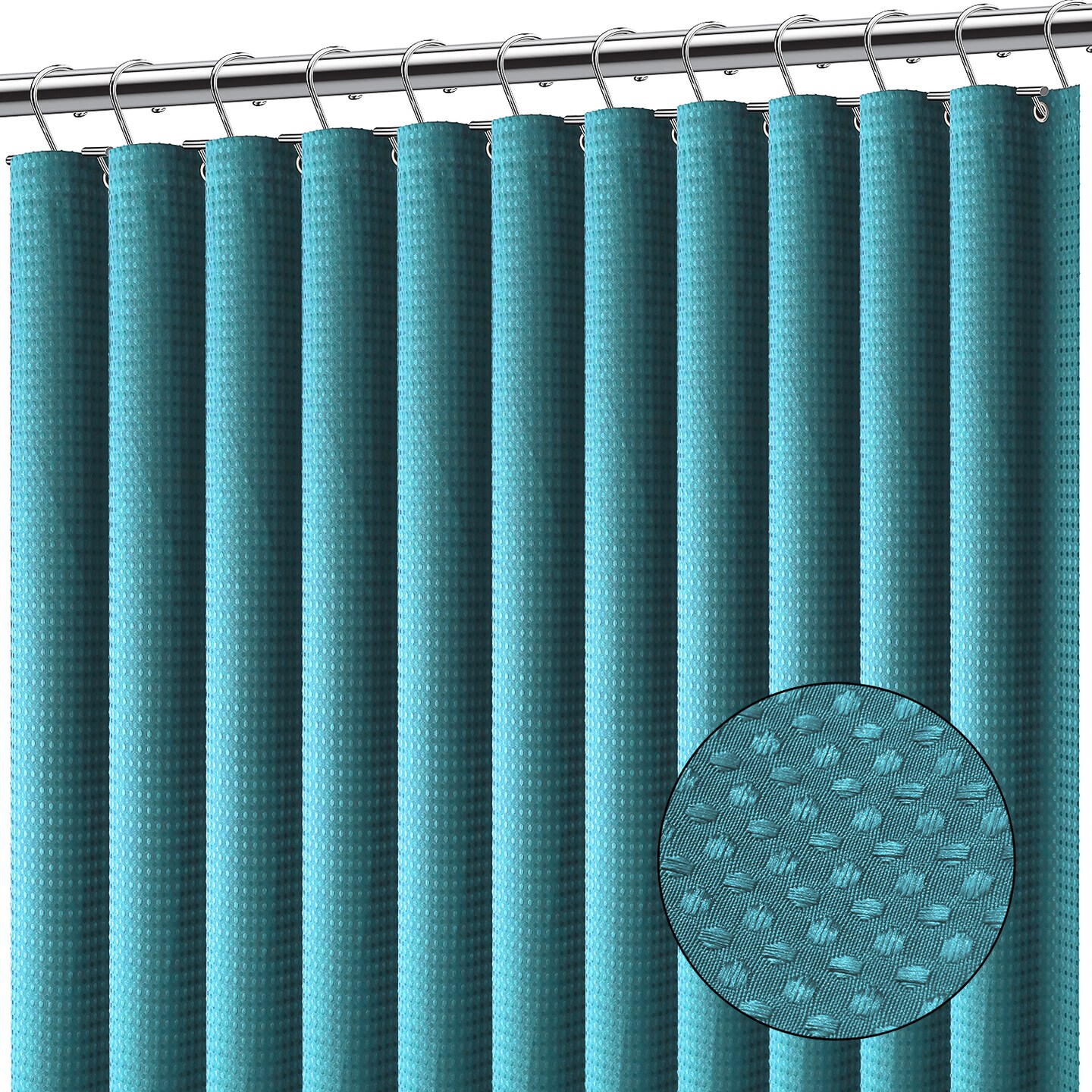 Clara Clark Waterproof Heavy Duty Waffle Shower Curtains