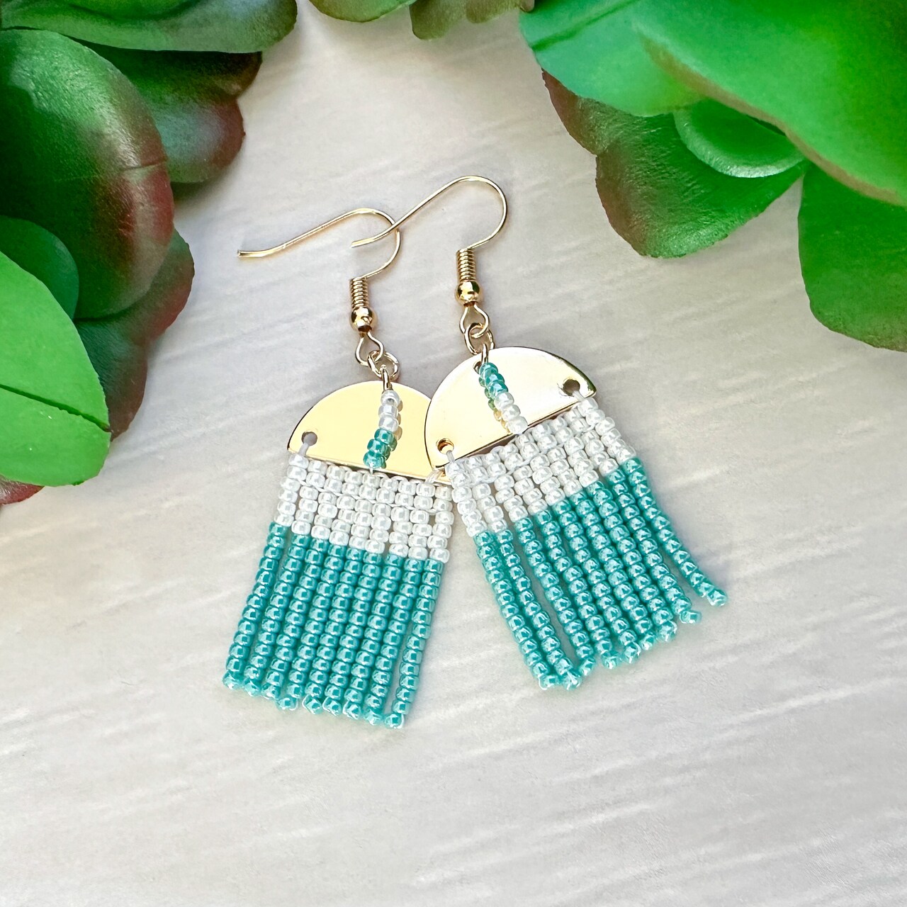 Color-Block Mini Fringe Earrings with John Bead