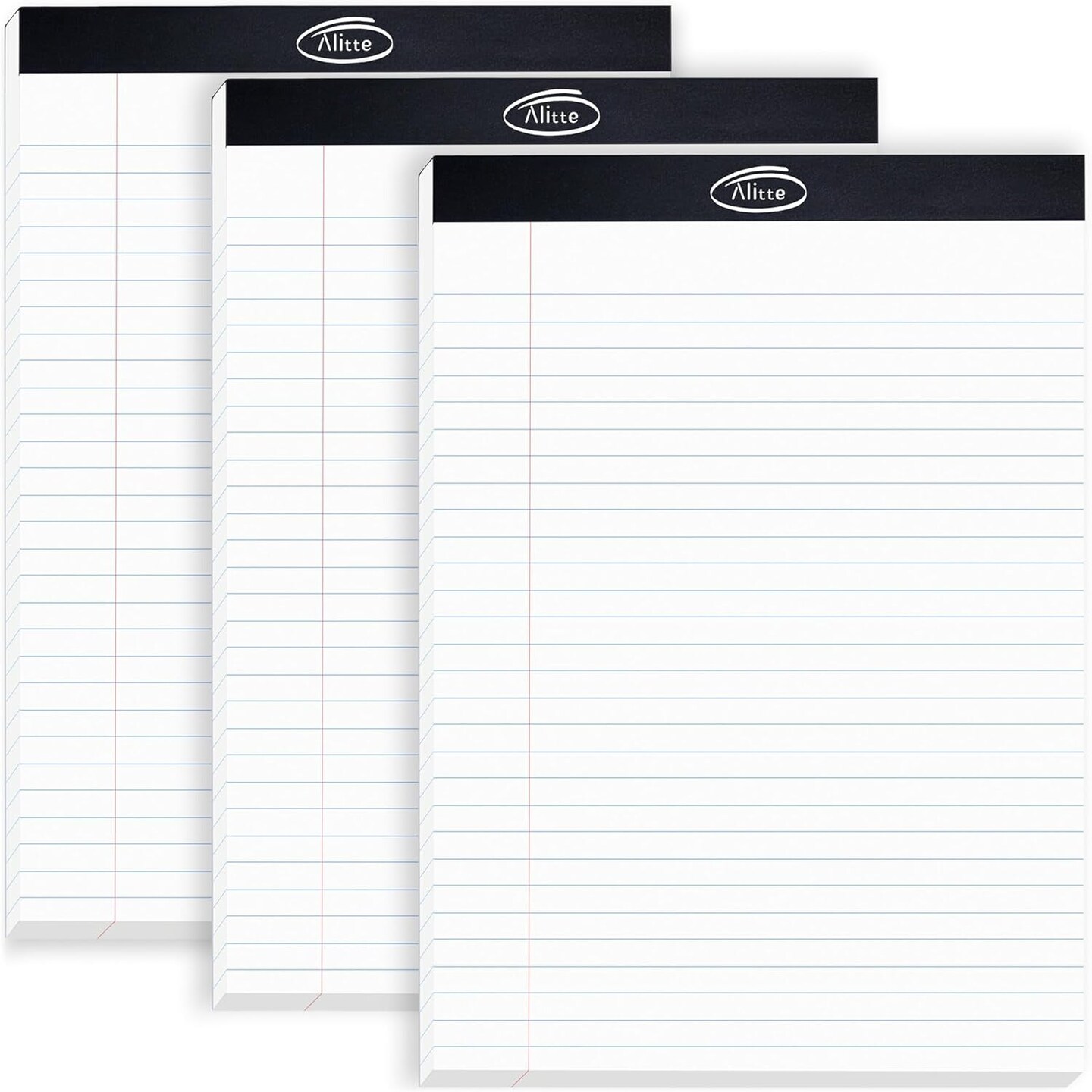 Legal Notepads 8.5 X 11, Pack of 12 - Perforated Wide Ruled Writing Pad - Premium Thick Paper, No Ink Bleeding - Blank Legal Pads for Home, Office, School, Business - 50 Sheets per Notebook