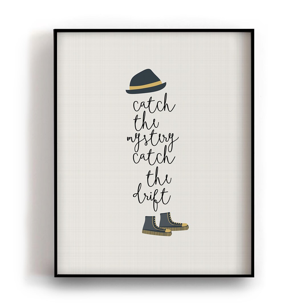 Tom Sawyer Song Lyric Wall Art Music Poster Mid-Century Modern