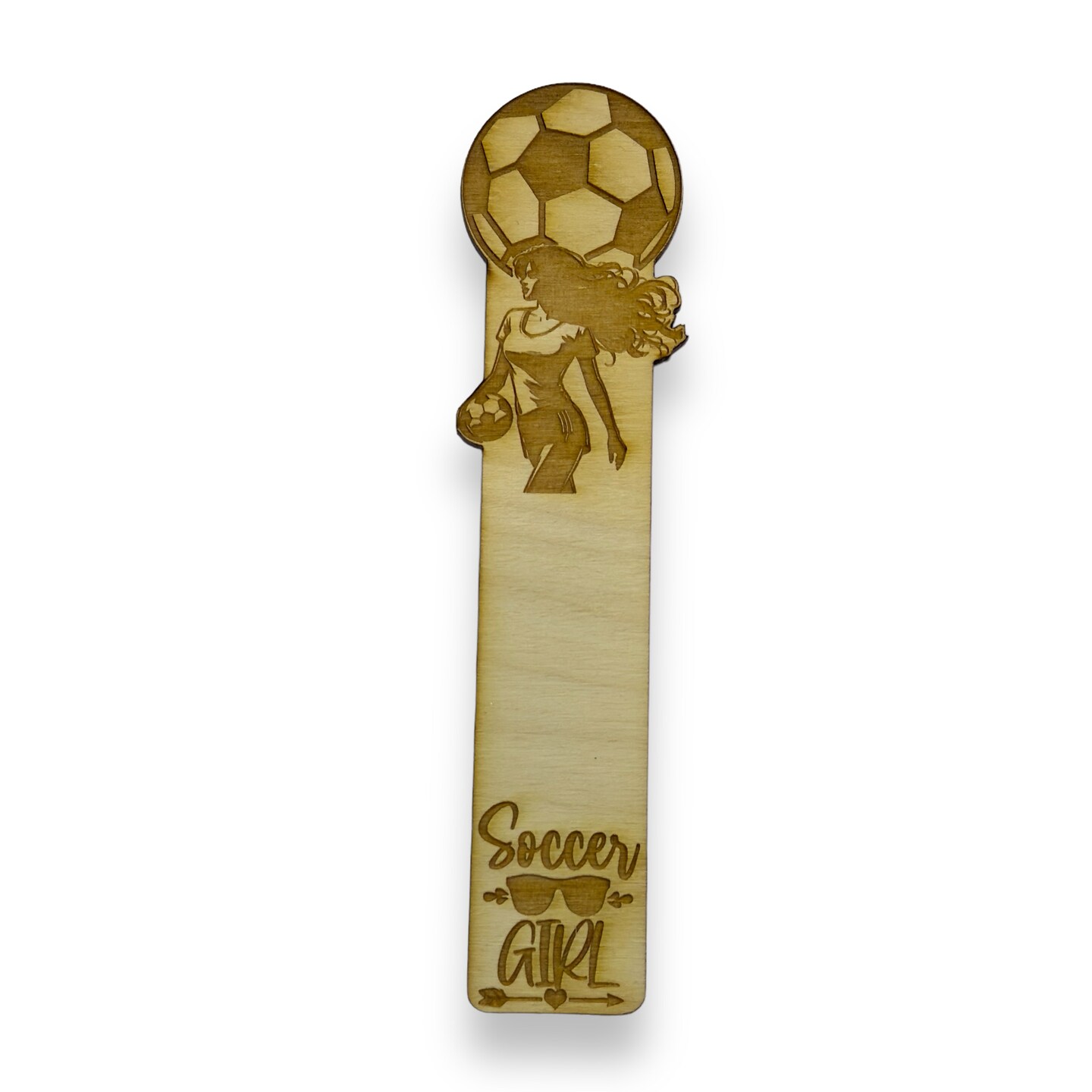 Bookmark - Soccer Girl - Birch wood Bookmark - Soccer Girl - Birch wood