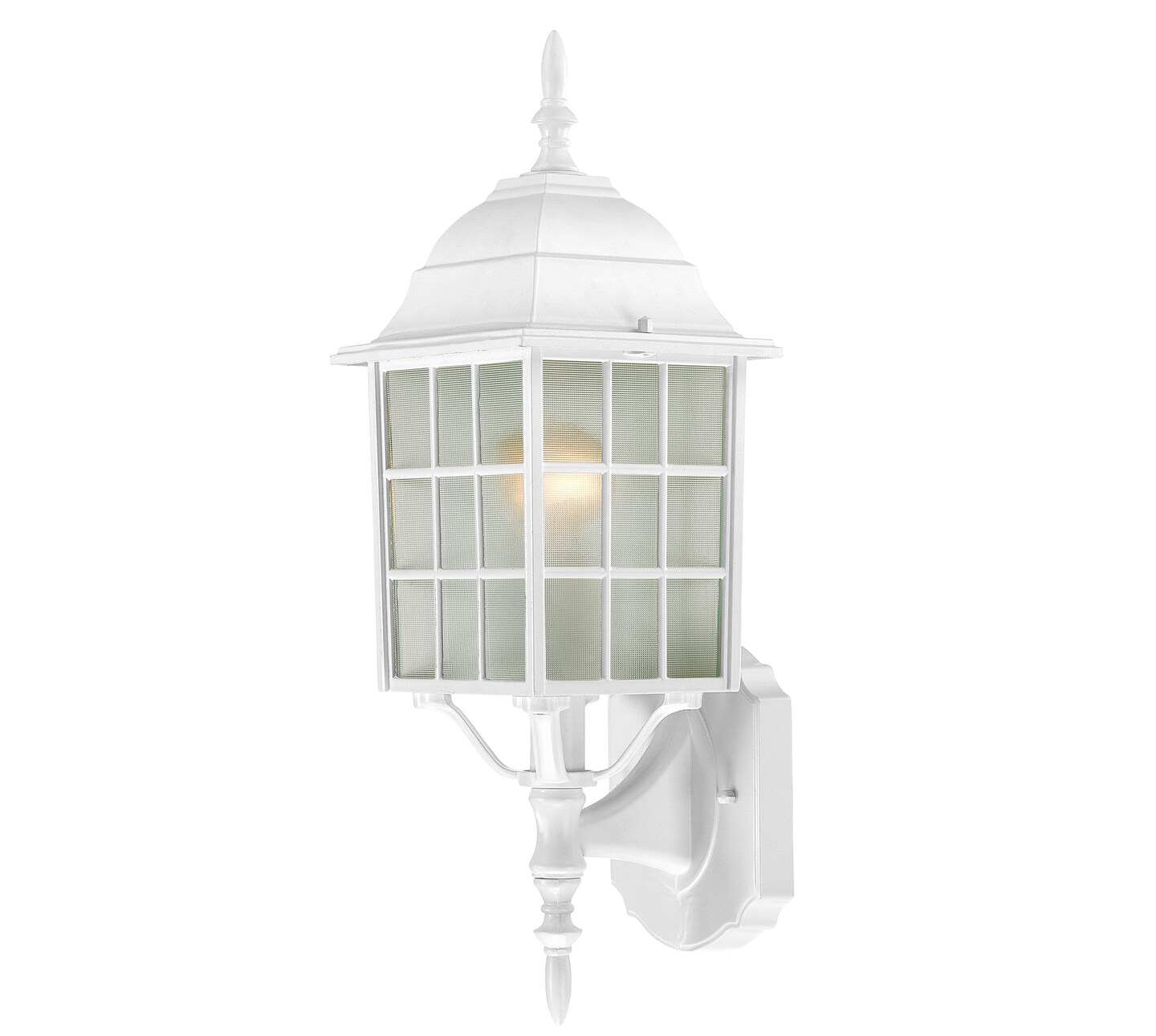 Nuvo 1-Light 100w 18" Outdoor Wall Fixtures w/ Frosted Glass in White Finish