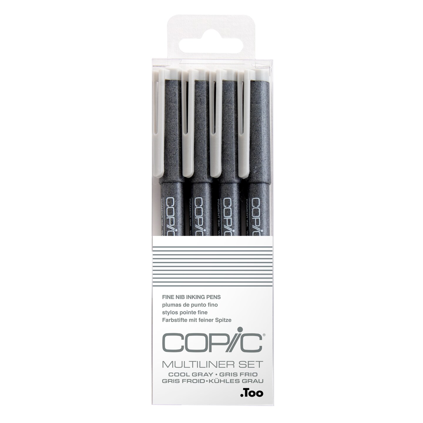 Copic Multiliner Set, 4-Pen, Cool Gray