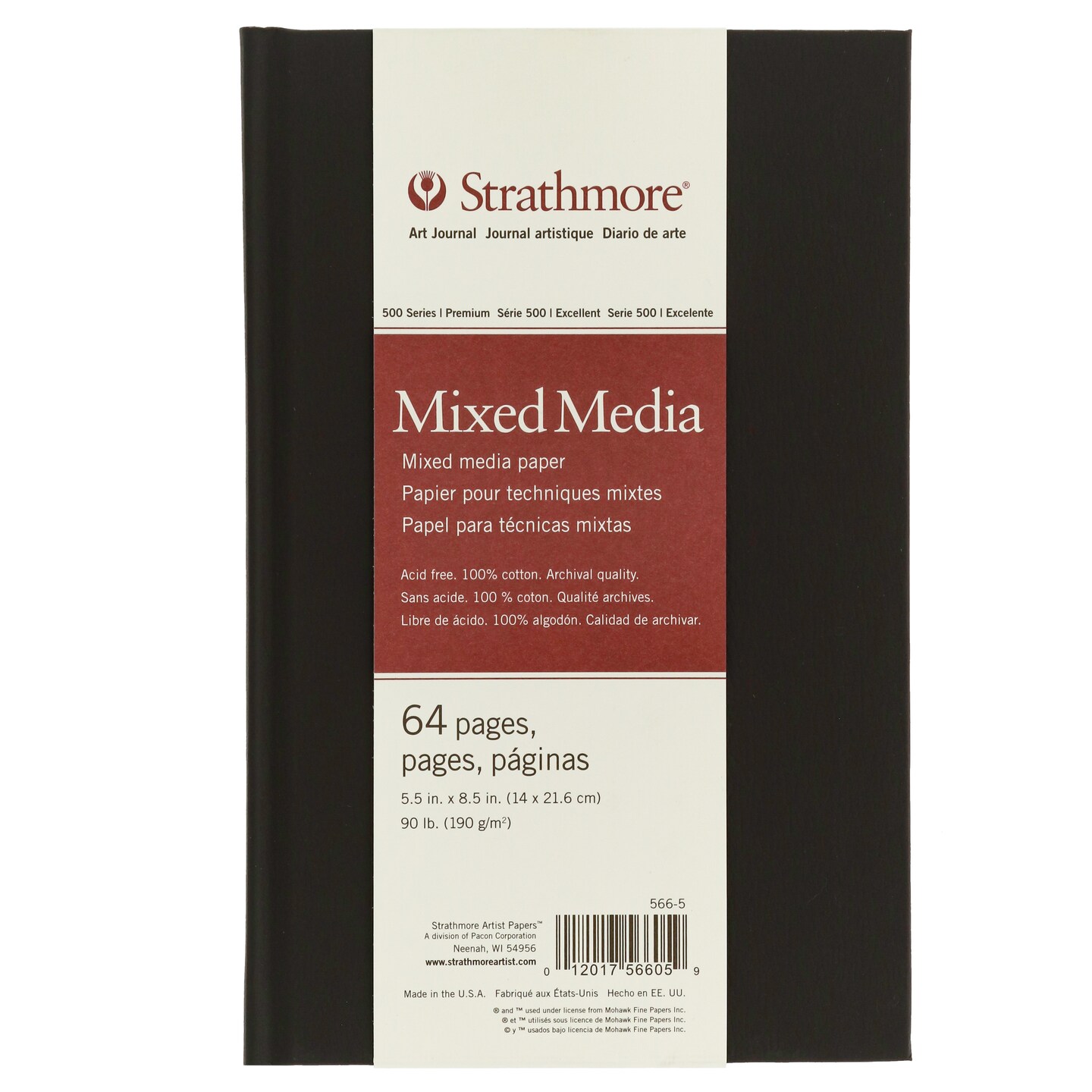 Strathmore - Mixed Media Hard-Bound Art Journals - 500 Series - 5.5&#x22; x 8.5&#x22; - 64 Pages