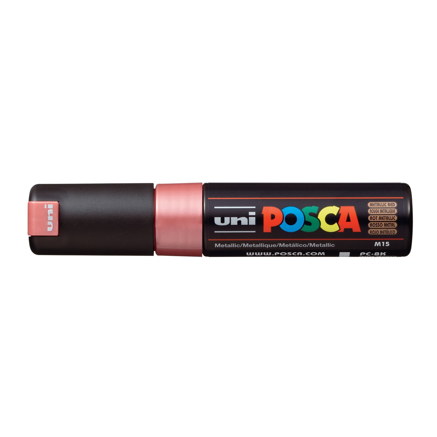 POSCA Paint Marker, PC-8K Broad Chisel, Metallic Red