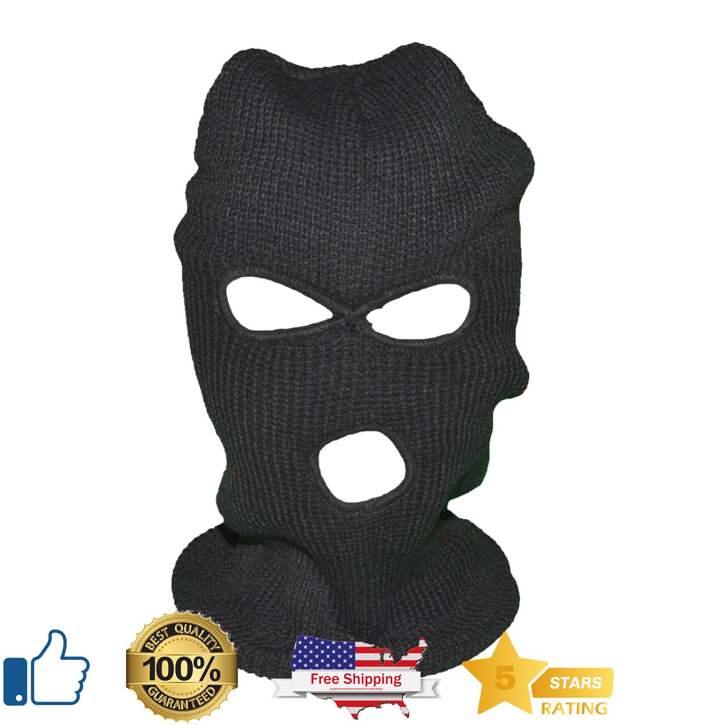 Winter Three Hole Knitted Full Face Cover For Adult | RADYAN®