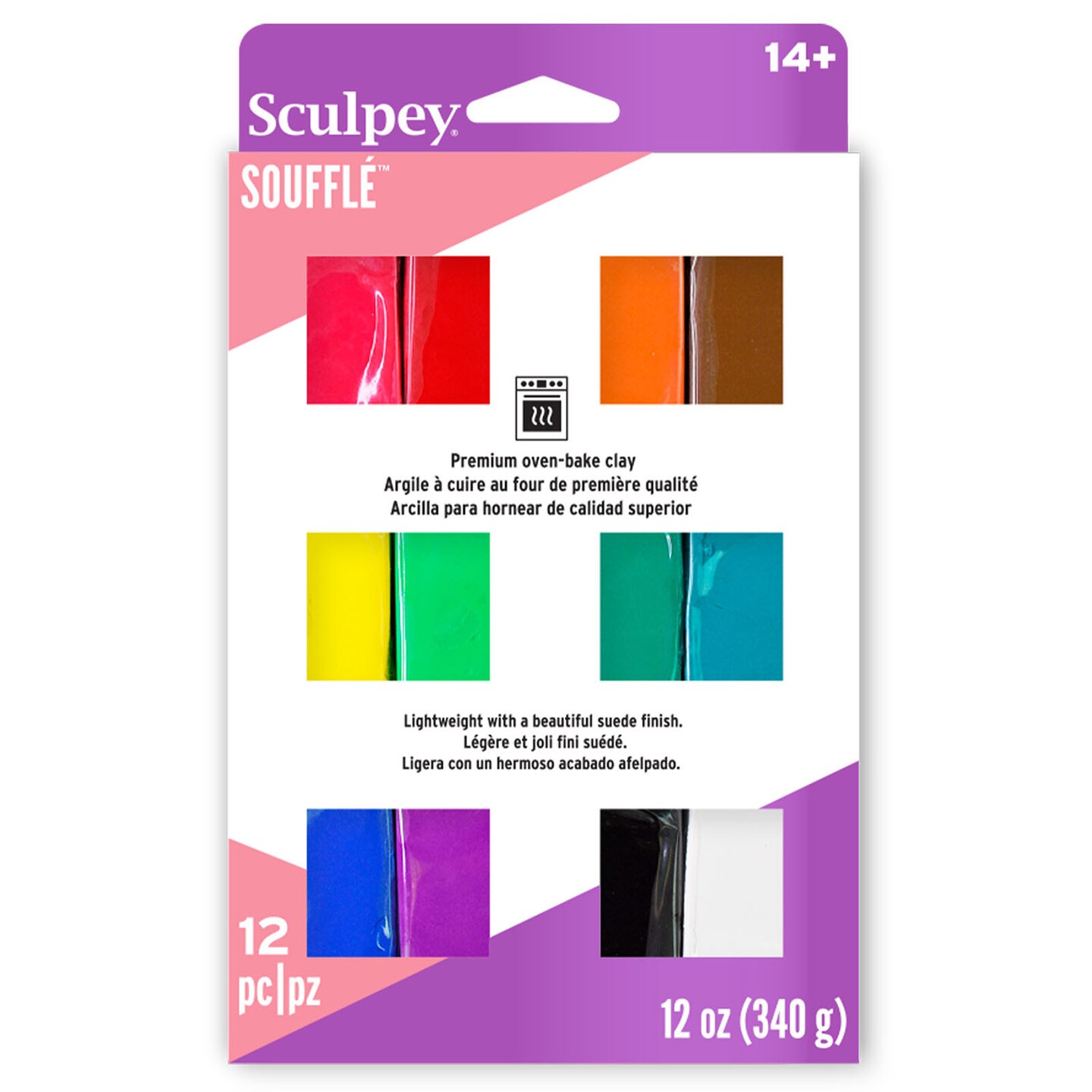 Sculpey Souffle Oven-Bake Modeling Clay Set, 12-Colors