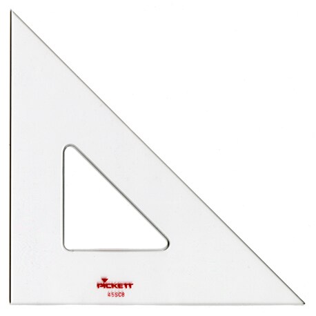 Pickett - Acrylic Triangle - 45&#xFFFD;/45&#xFFFD;/90&#xFFFD; - 8&#x22;