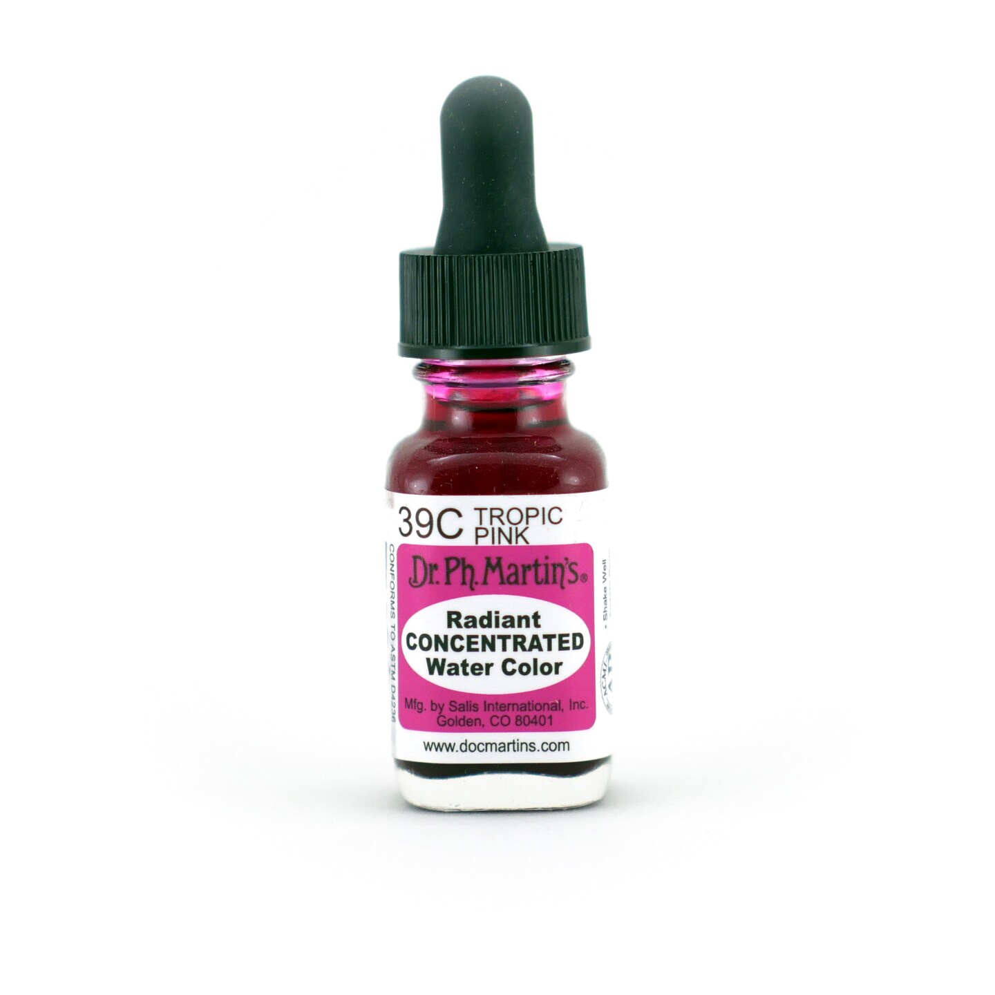 Dr. Ph. Martin's Radiant Concentrated Watercolor, .5 oz., Tropic Pink
