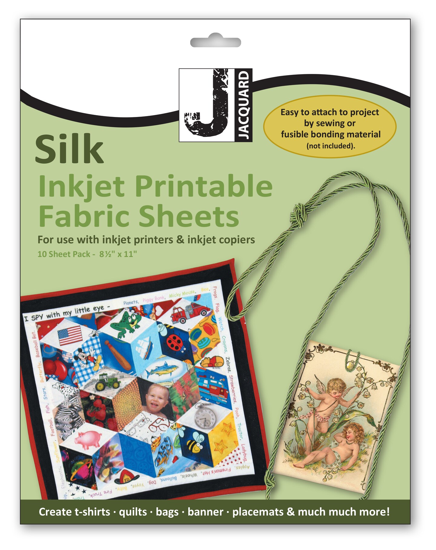 Jacquard Inkjet Silk Sheet, 8.5&#x22; x 11&#x22;, 10/Pkg.