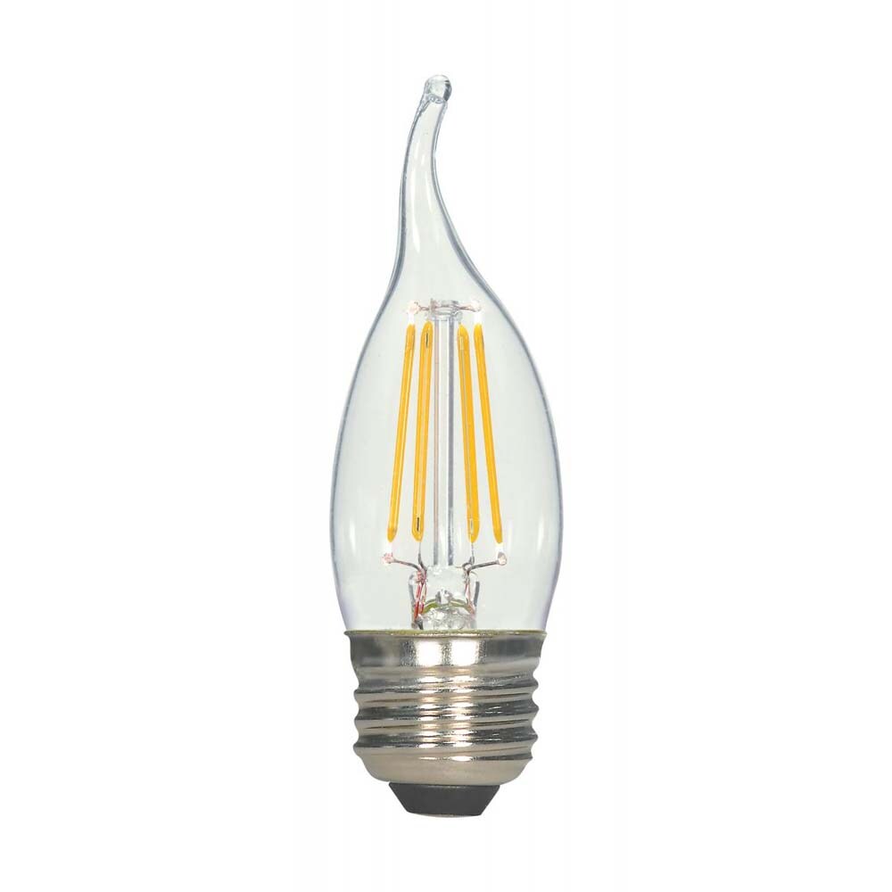2Pk - Satco 5.5w 120v CA10 LED Filament 2700k Warm White E26 Base Dimmable Bulb