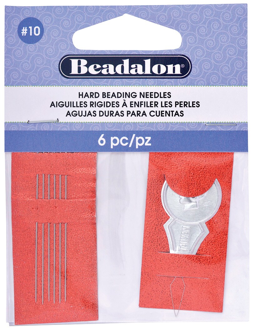 Beadalon Hard Beading Needle, Size 10