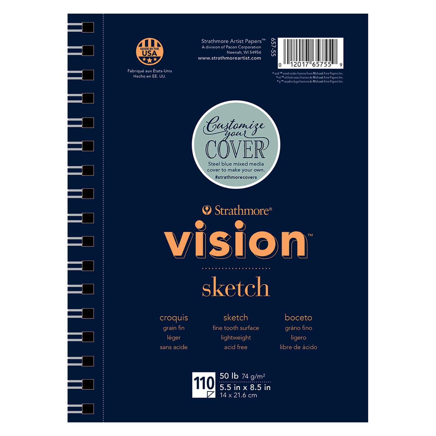 Strathmore Vision Sketch Paper Pad, 5.5&#x22; x 8.5&#x22;, 110 Sheets