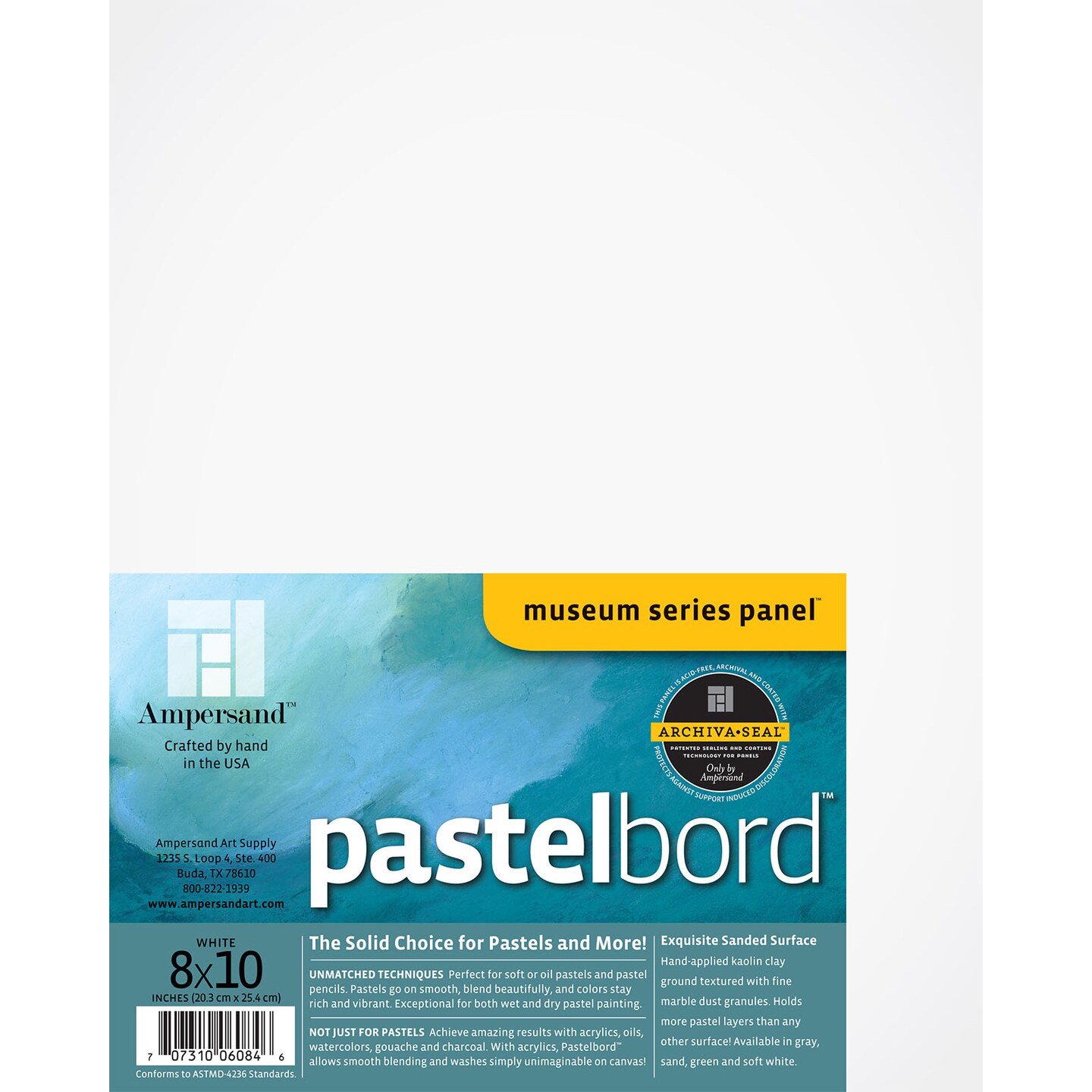 Ampersand Art Pastelbord, 8&#x22; x 10&#x22;, White