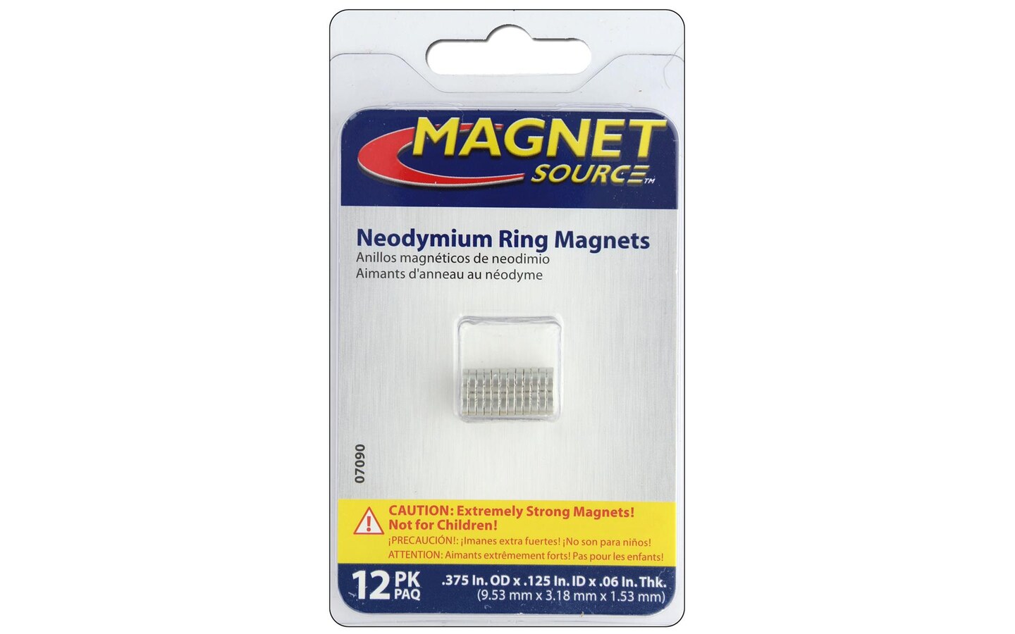 The Magnet Source Neodymium Magnet Ring 3/8&#x22;12Pc