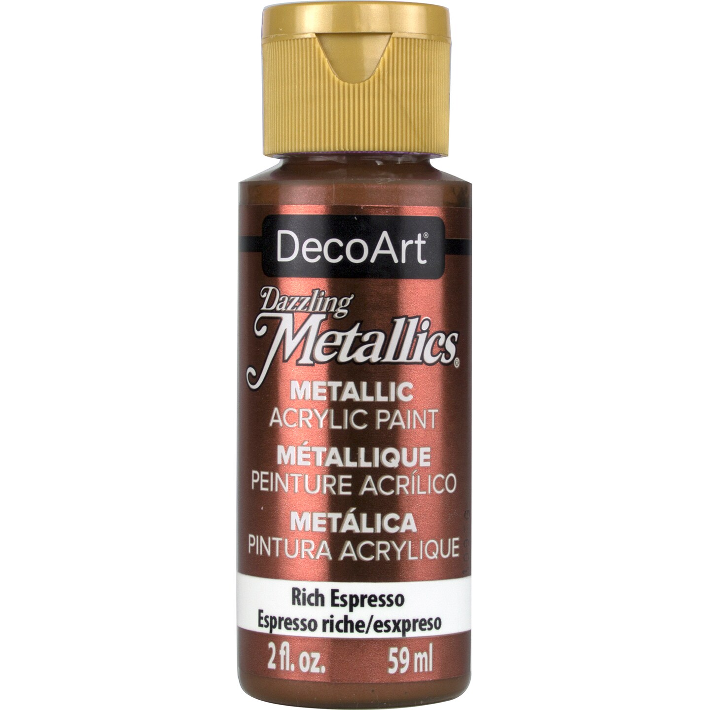 Decoart Dazzling Metallics Acrylic Color 2 Oz Rich Espresso Michaels