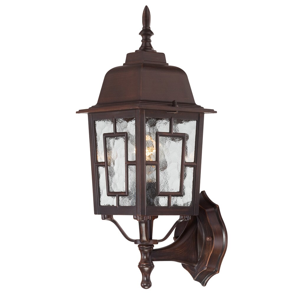 Nuvo Banyon 1-Light 17&#x22; 100w Wall Light w/ Clear water Glass in Rustic Bronze