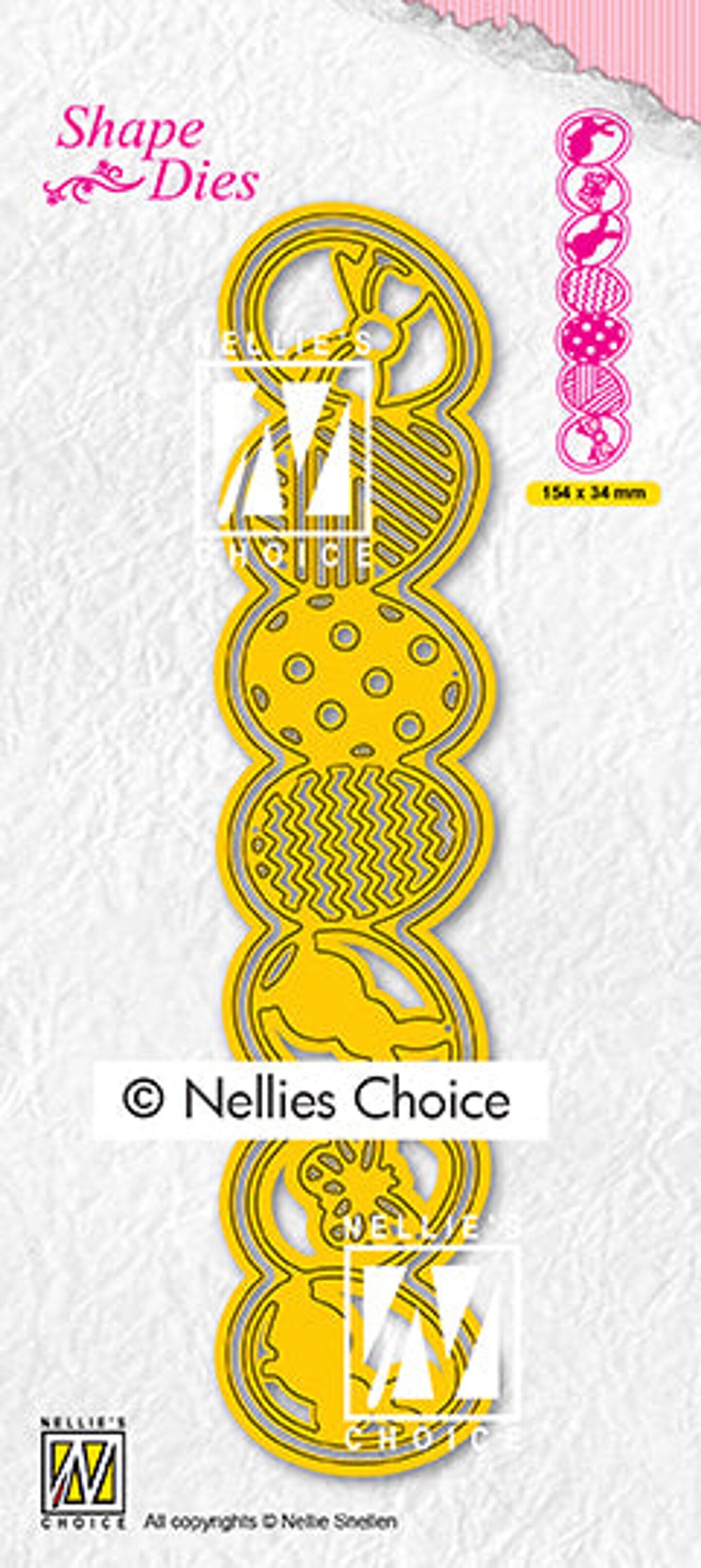 Nellie&#x27;s Choice Shape Dies Easter Egg Border