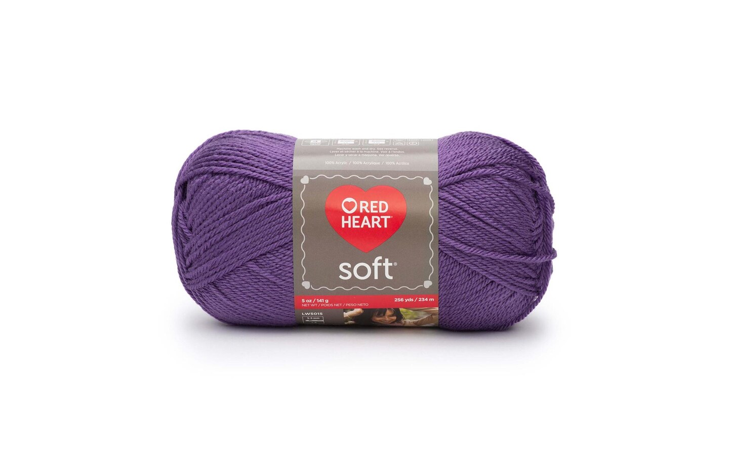 C&#x26;C Red Heart Soft Yarn 5oz 256yd Lavender