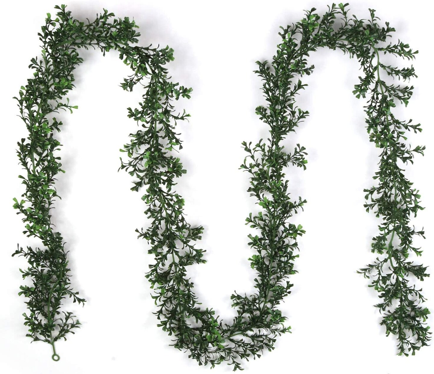 9-Foot Artificial Boxwood Leaf Garland - Add a touch of nature to your home decor