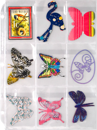 9-Pocket Clear Vinyl Binder Page with Flaps - Scrapbooking, Cardmaking, and Papercrafting