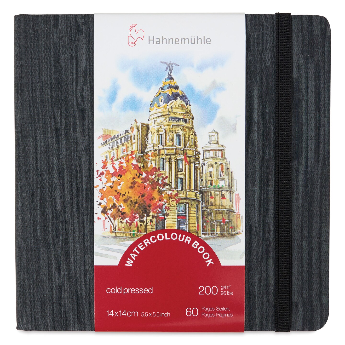 Hahnem&#xFC;hle Akademie Aquarell Watercolor Book - 5-1/2&#x22; x 5-1/2&#x22;