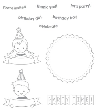 Fun Stampers Journey Party Time Clear Stamps