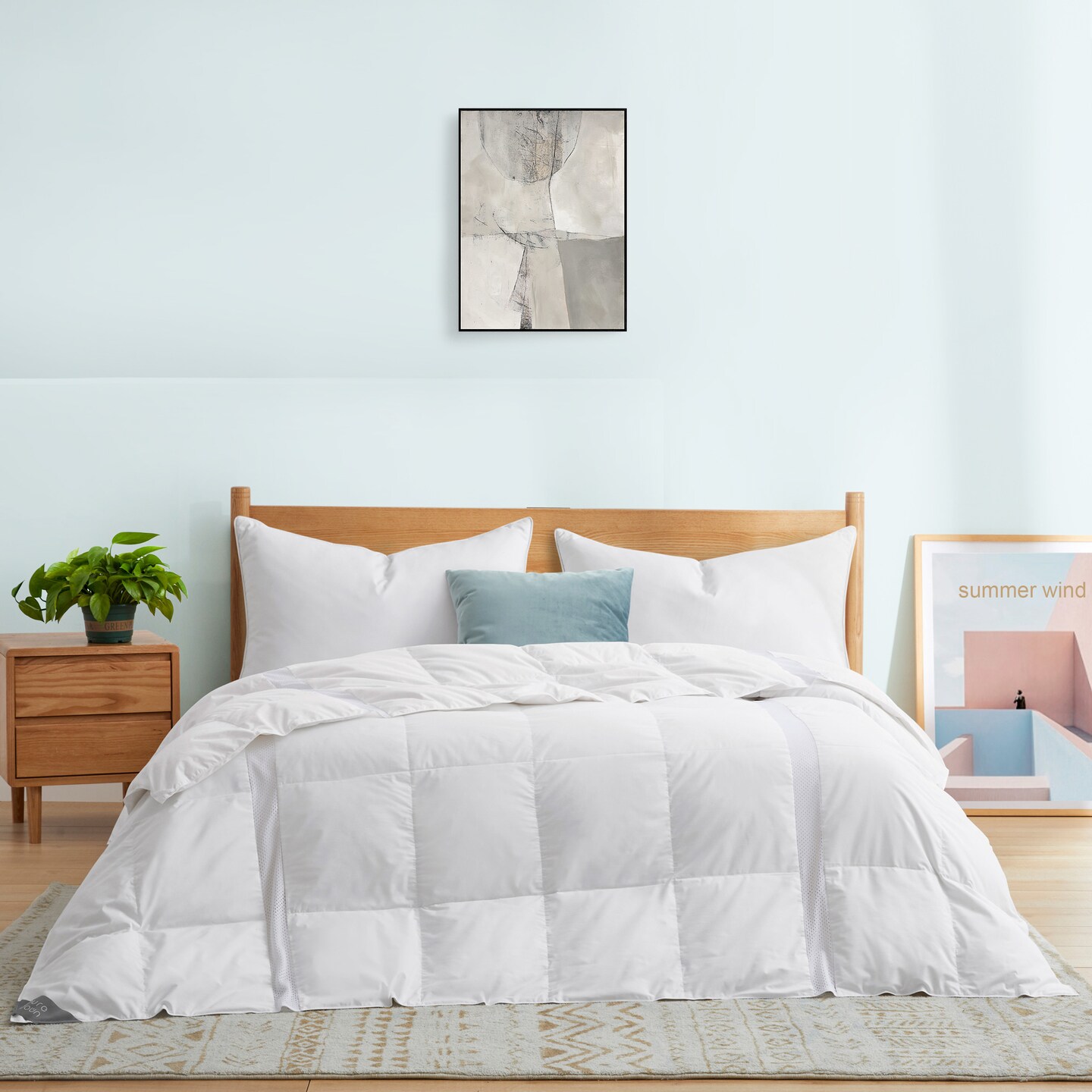 Ice Cooling Down Comforter Lightweight Breathable Summer Blanket Twin Queen King