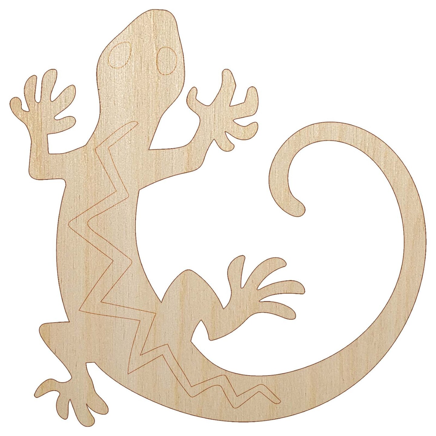 Southwest Native American Lizard Reptile Spirit Animal Unfinished Wood Shape Piece Cutout for