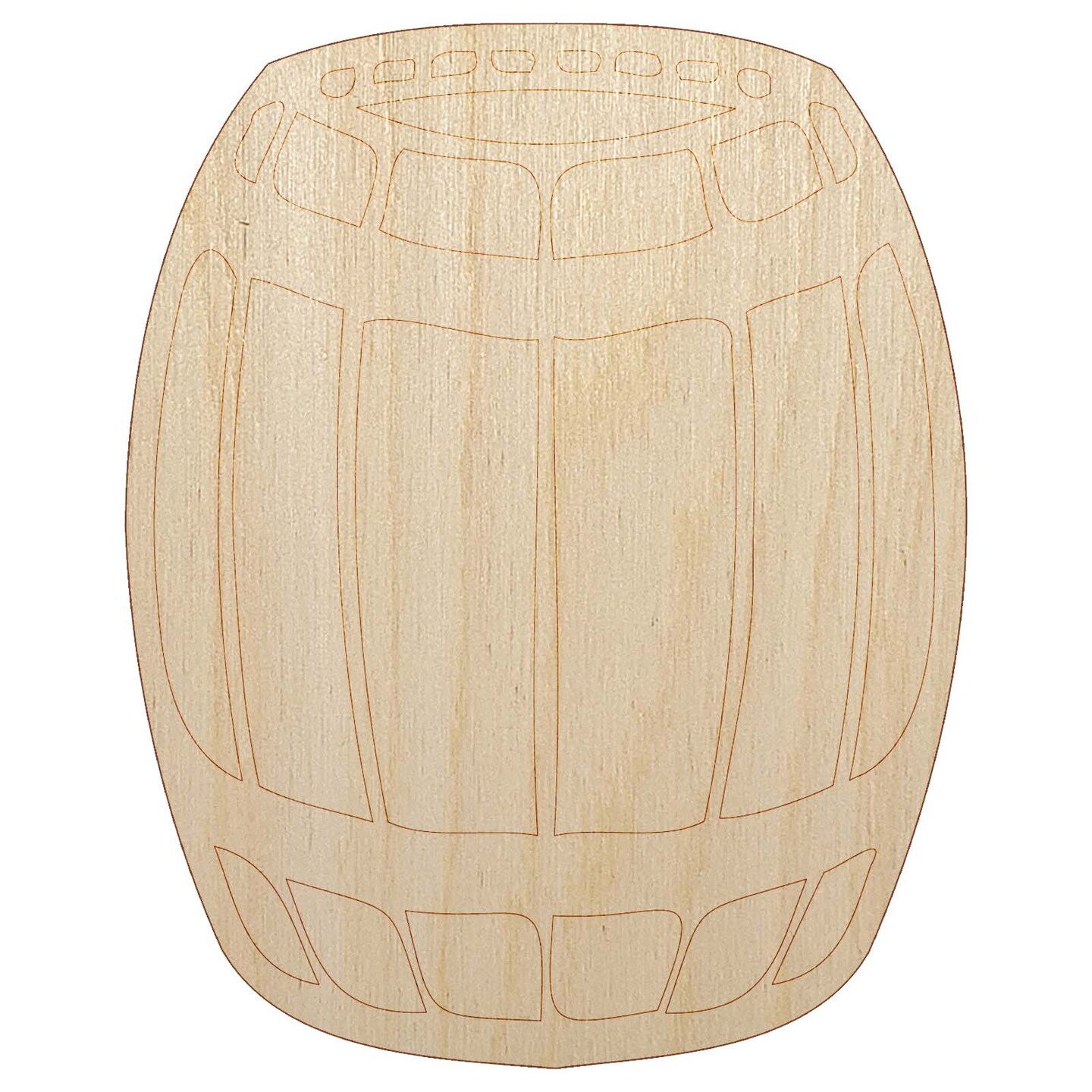Wooden Barrel Wine Cask Storage Unfinished Wood Shape Piece Cutout for DIY Craft Projects