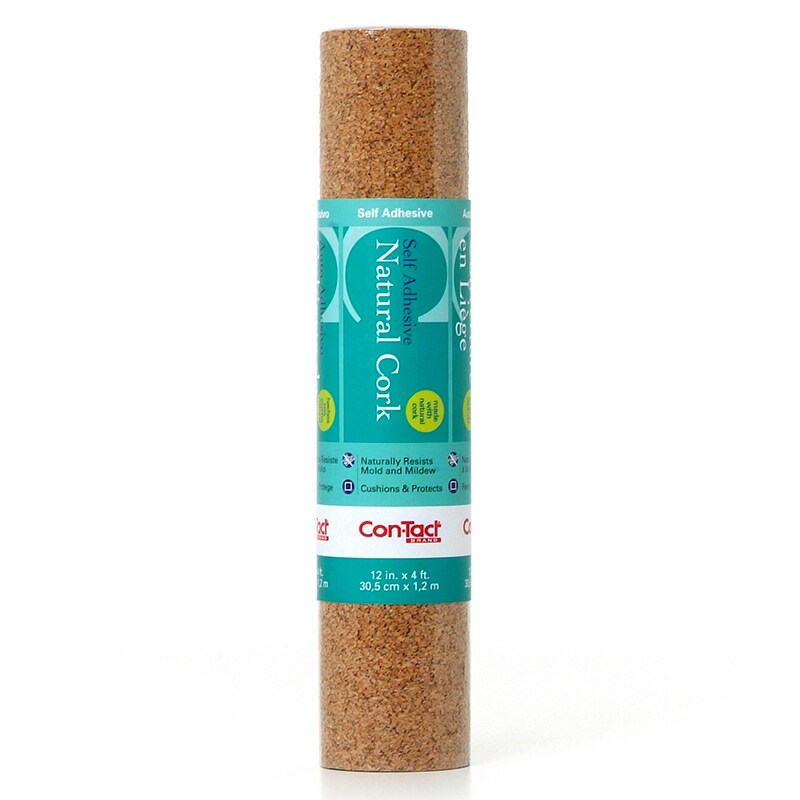 Cork Roll, Self-Adhesive, 12&#x22; X 4 Ft.