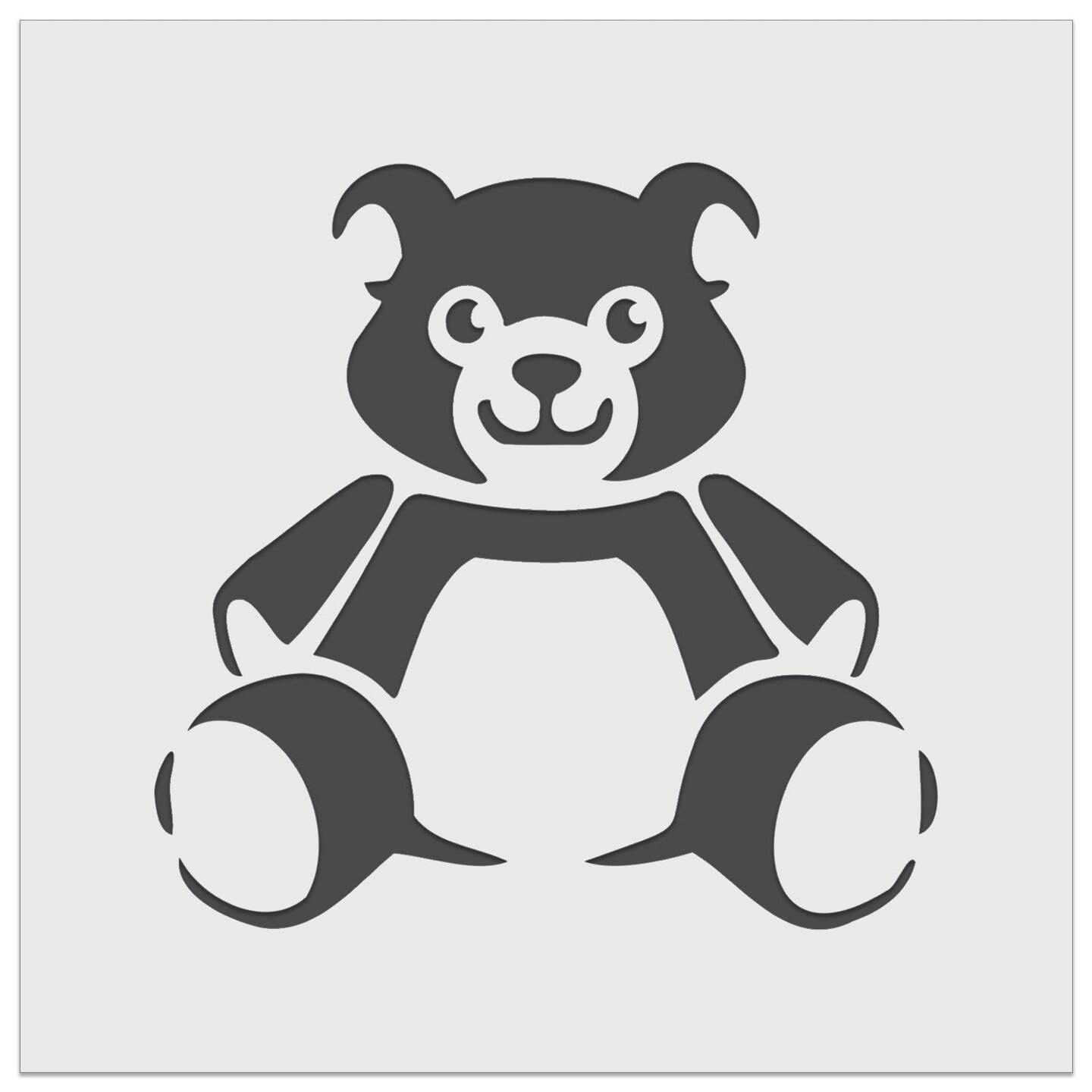 Teddy Bear Stuffed Animal Toy Wall Cookie DIY Craft Reusable Stencil