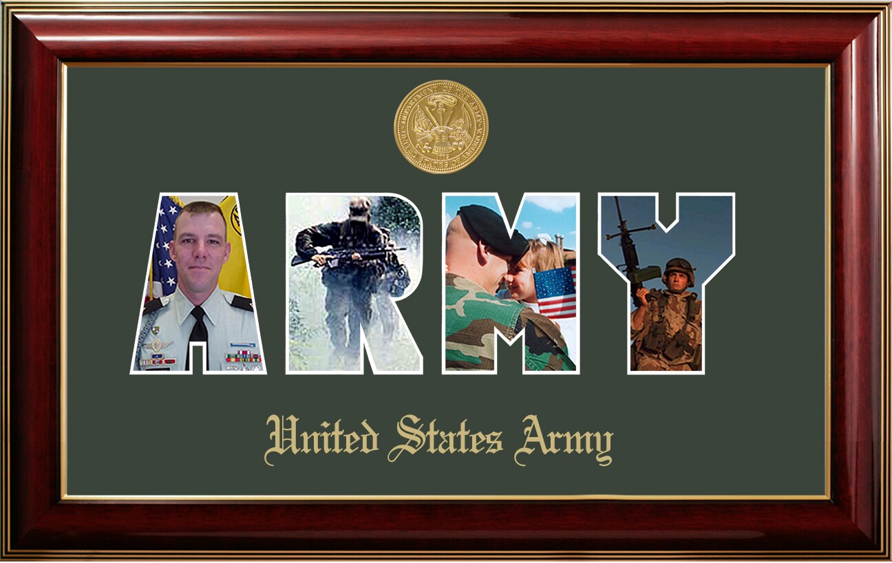 Patriot Frames Army Collage Photo Classic Frame with Gold Medallion