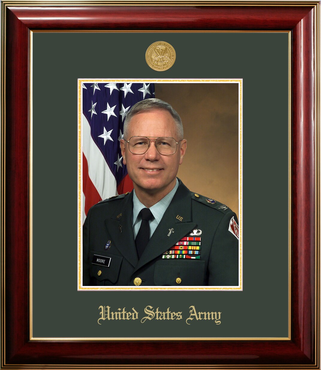 Patriot Frames Army 8x10 Portrait Classic Frame with Gold Medallion