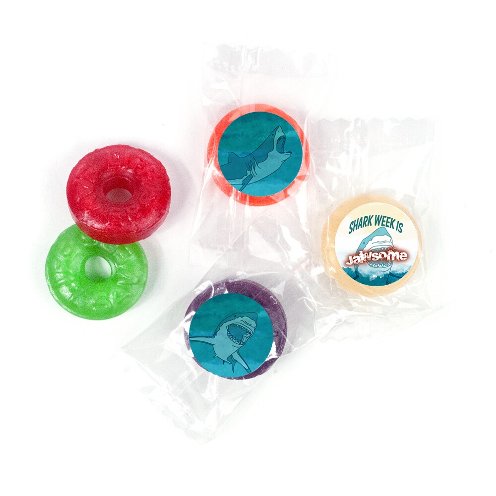Shark Week Themed Candy Party Favors 5 Flavor LifeSavers Hard Candies (Approx. 300-335 Pcs) - Assembly Required - by Just Candy