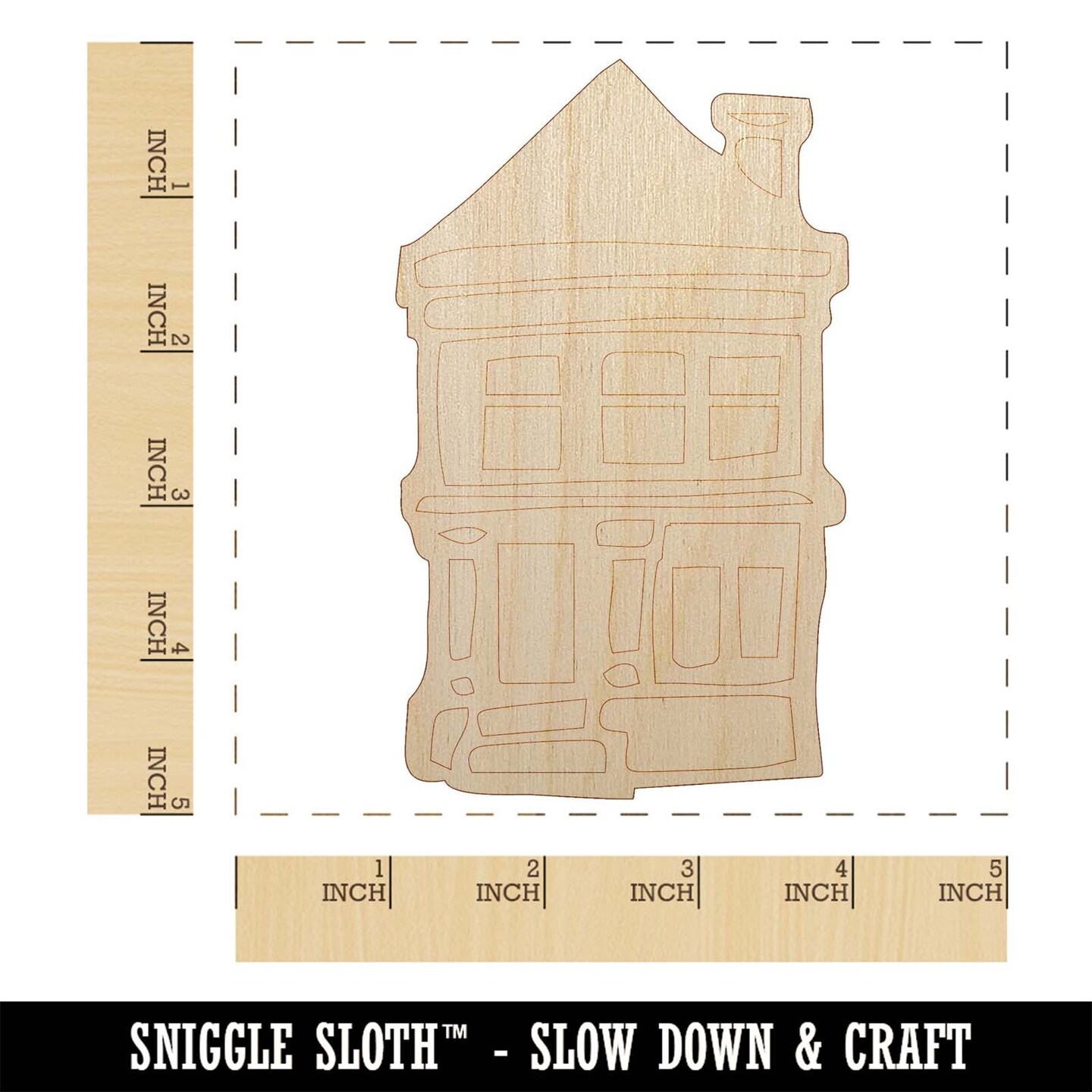 DIY Wood Burned House Sketch