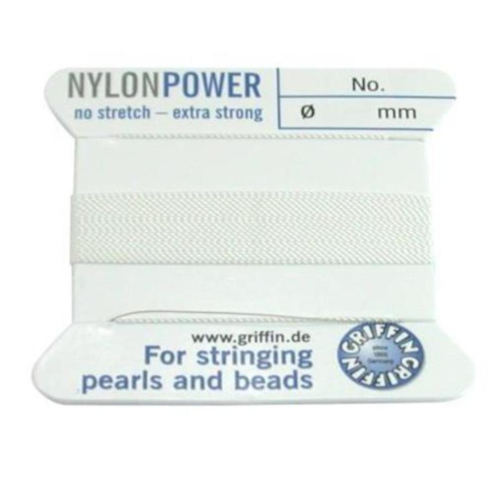 White Griffin Nylon Bead Stringing Cord #4