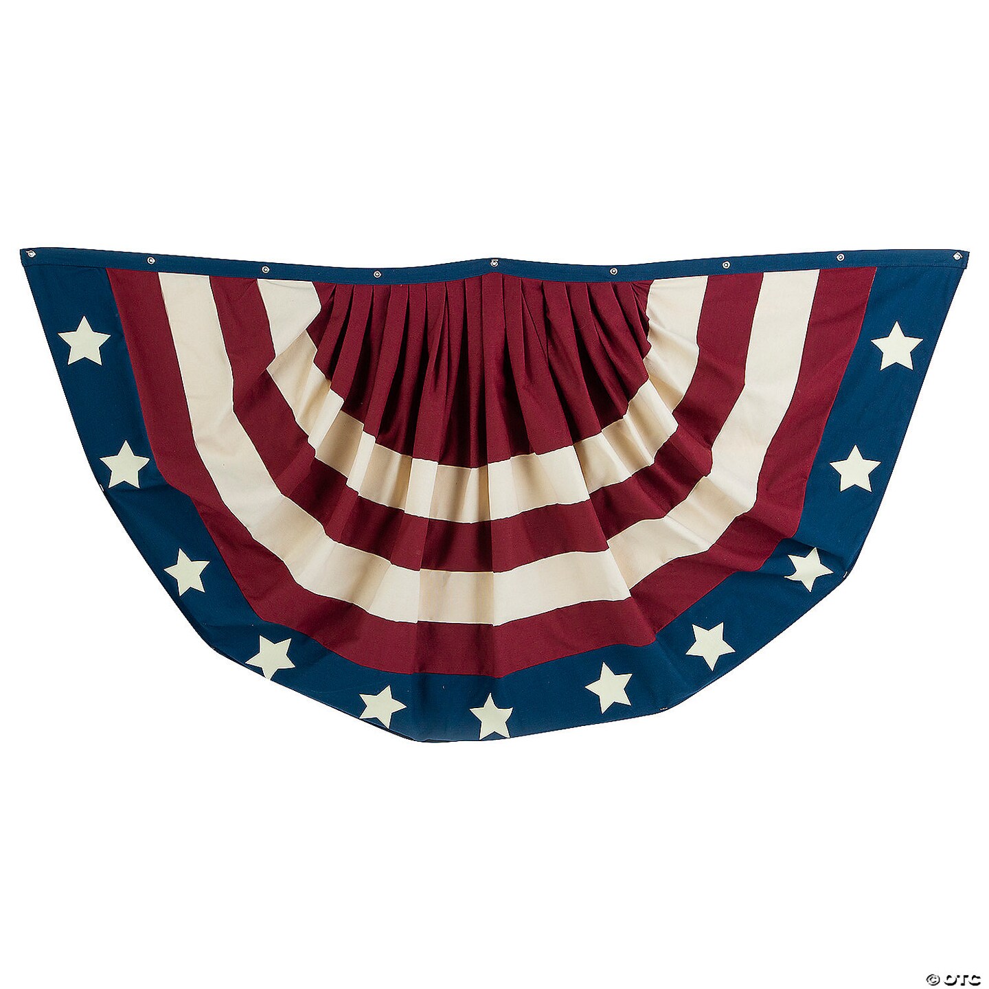 72&#x22; x 38&#x22; Jumbo Vintage Americana Red, White, &#x26; Blue Cotton Bunting