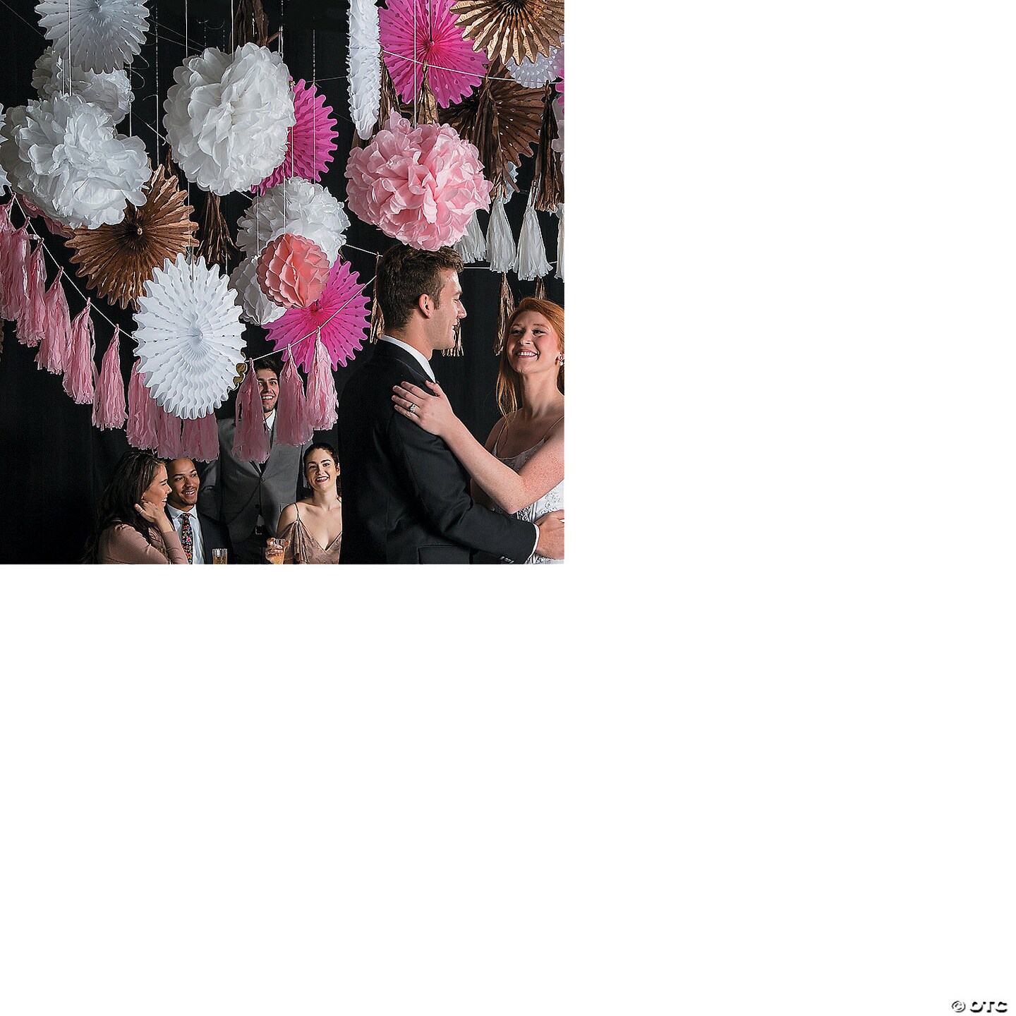 8&#x22; White Hanging Honeycomb Tissue Paper Balls - 12 Pc.