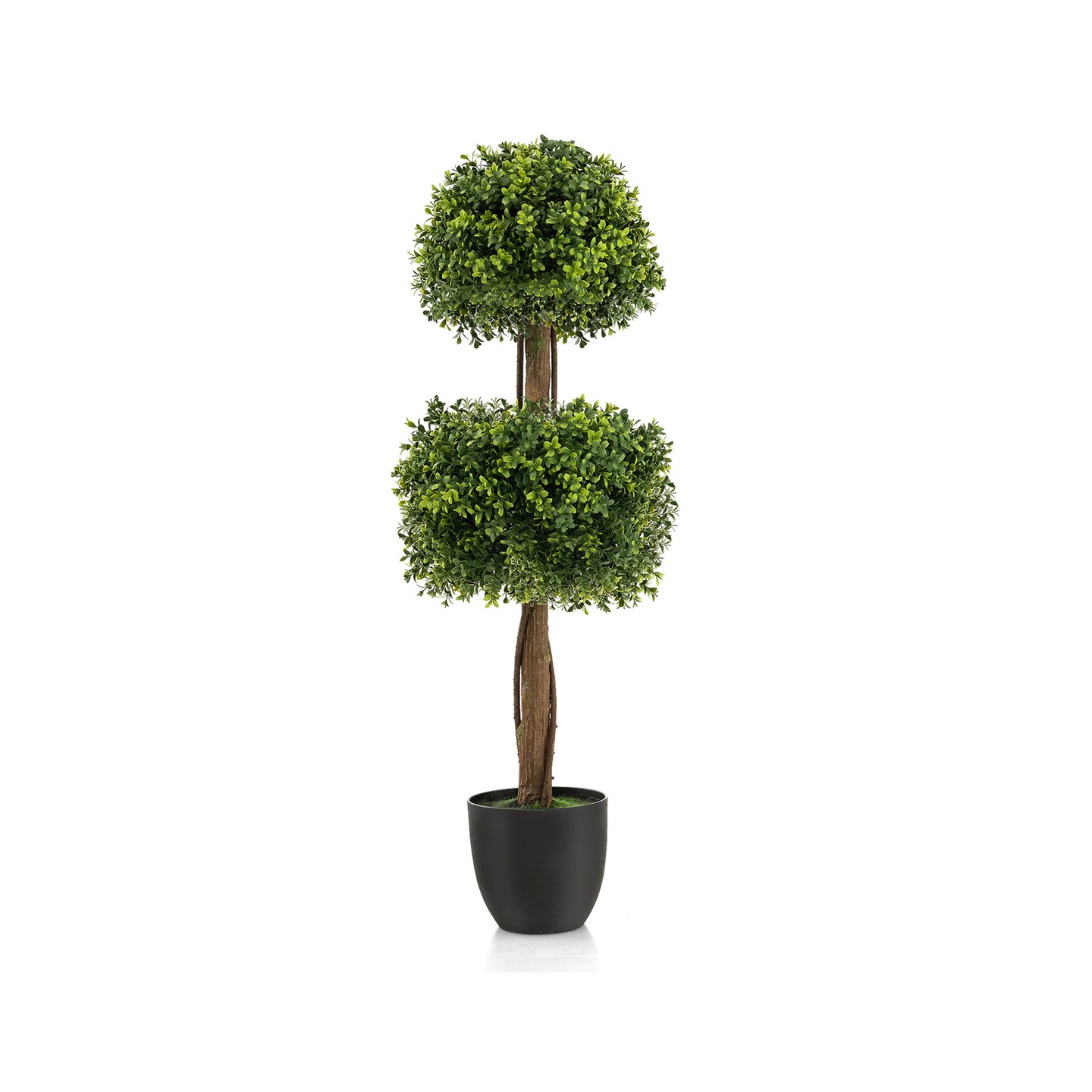 40 Inch Artificial Boxwood Topiary Ball Tree Perfect for Indoor - Outdoor Use