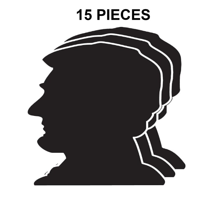 Creative Shapes Etc. - Large Single Color Creative Foam Craft Cut-outs - Lincoln