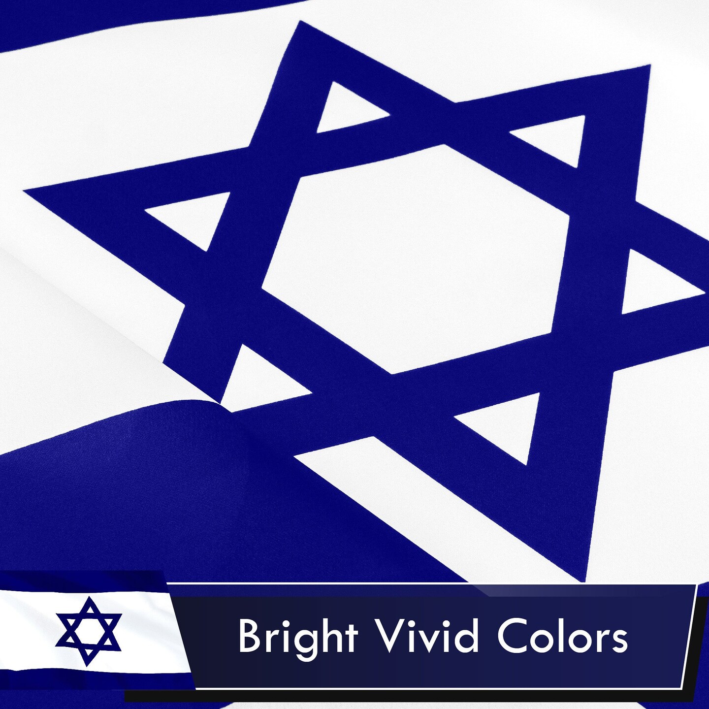 G128 Combo Pack: USA American Flag 3x5 Ft 75D Printed Stars &#x26; Israel (Israeli) Flag 3x5 Ft 75D Printed