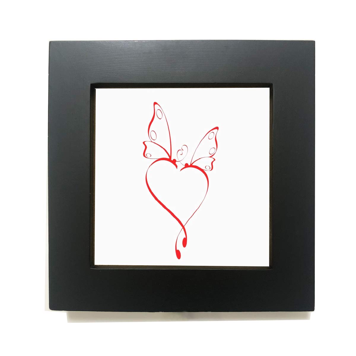 4x4 Picture Frames Black Square. Solid Wood Frame, Real Glass Panel.On the Table, the Wall.