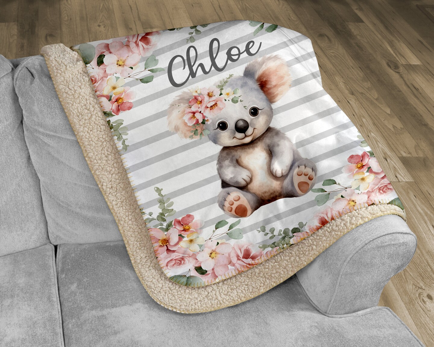 Custom Baby Blanket With Name - Personalized Newborn Gift, 60x80 Inch Soft Blanket For Baby Girls (Machine Washable) - View #7