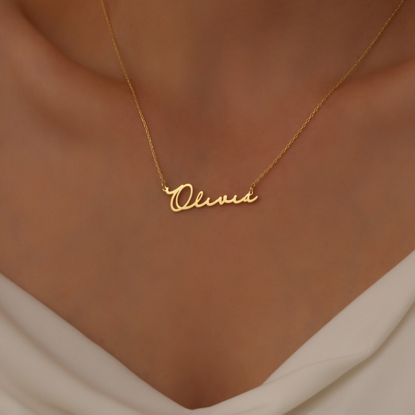 Custom Gold name necklace , Gold name necklaces for Women , Script name necklace , Name Jewelry , Family name necklace , name necklace 317309675473993728