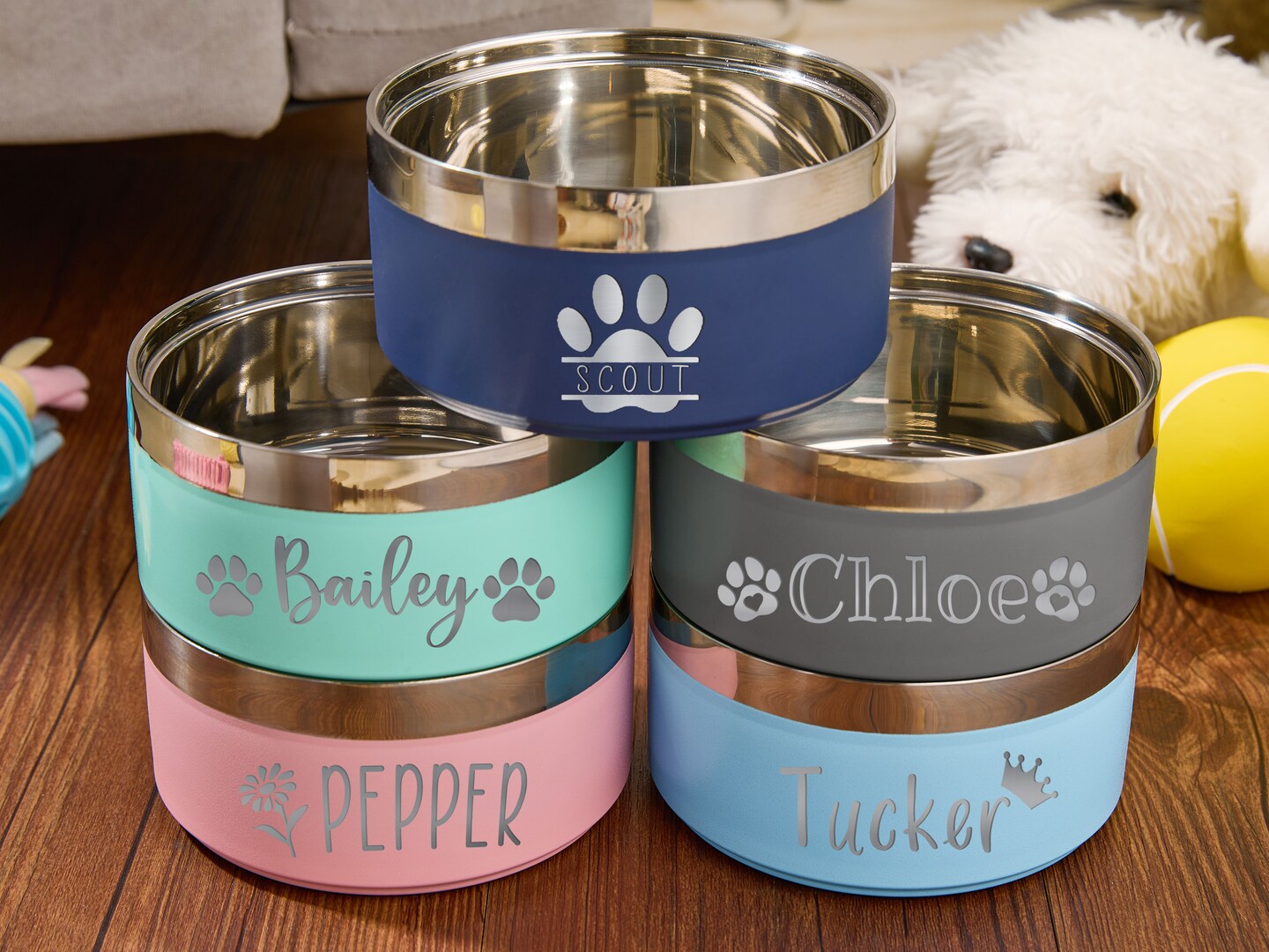 Custom dog bowl for dogs,cat bowls personalized,Stainless steel dog ...