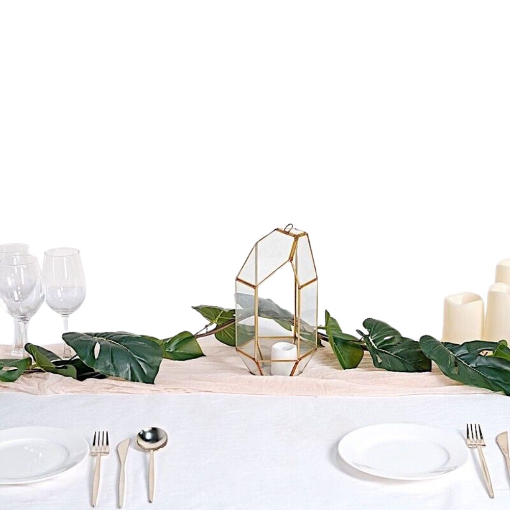 Artificial Lush Green Monstera Vine 6ft Artificial Garland