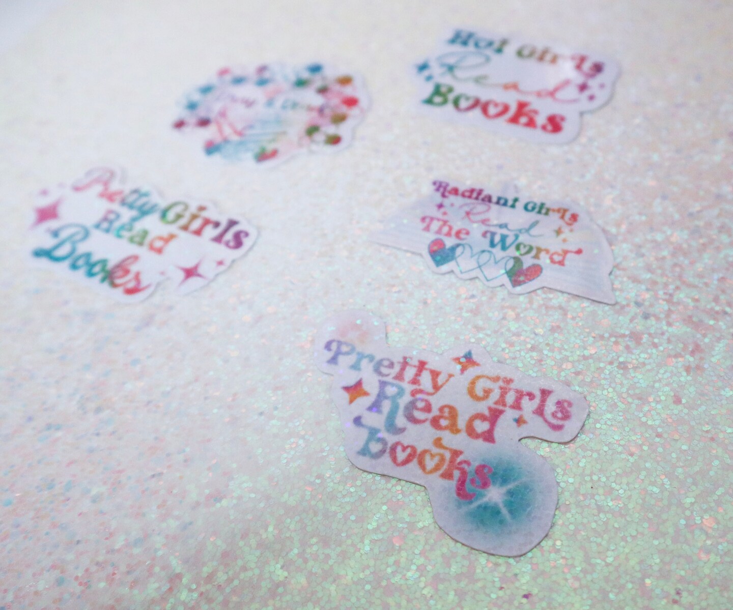 Pretty Girls Read Books Sticker - Bookish Accessory, Handmade Girly Bookmark, Book Lovers' Club Gift product 3