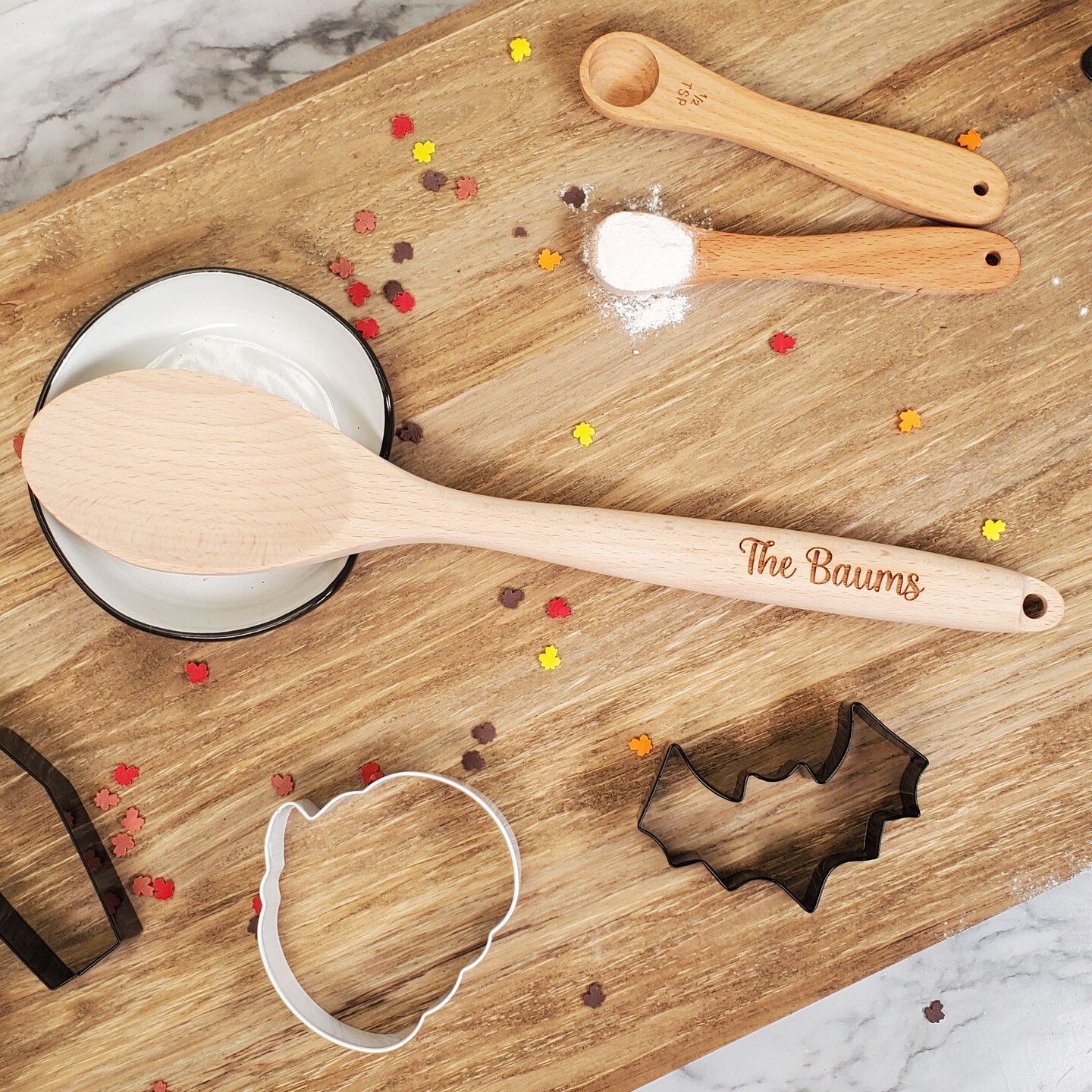 Personalized Wood Spoon | Serving Mixing Spoon Kitchen Decor | Unique Housewarming Wedding Bridal Shower Gift